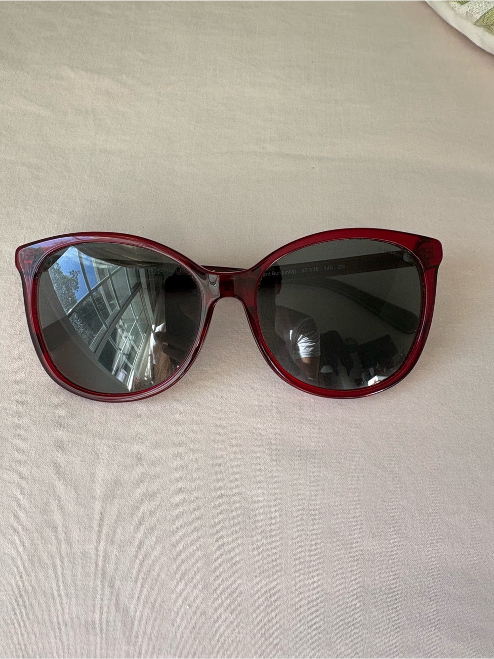 Coach Women's Red Oversized Cat-Eye Sunglasses